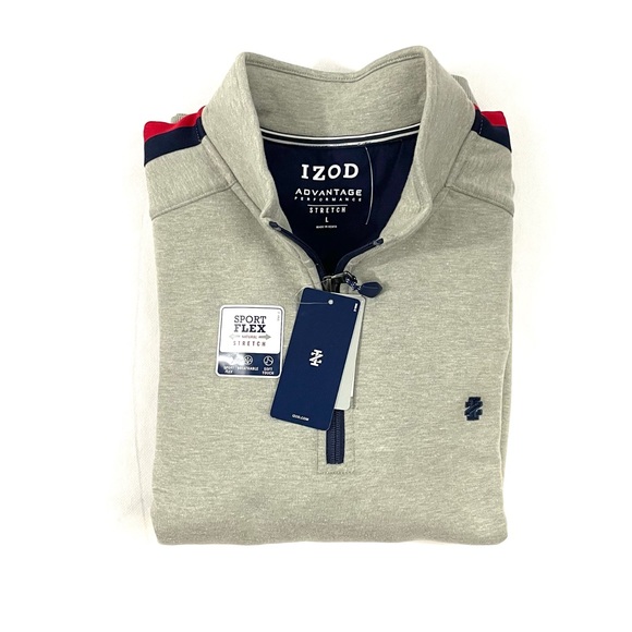 IZOD mens pullover zipper sweatshirt - Picture 3 of 3